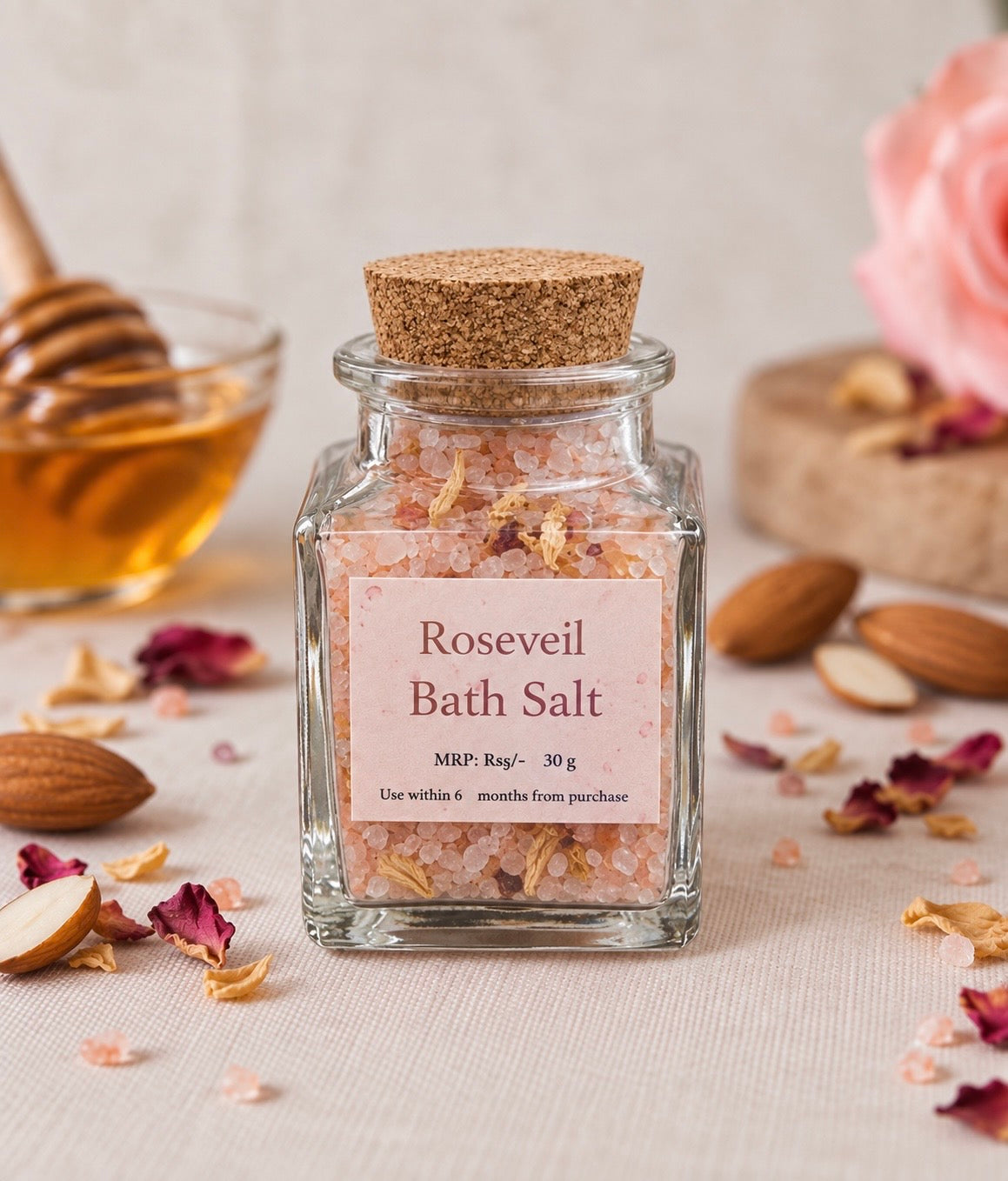 Rose veil bath salt